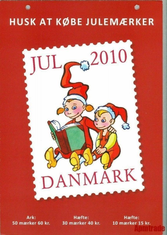 Denmark. Christmas Seal. 2010. 1 Post Office,Display,Advertising Sign. Santa