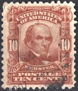 SC#307 10¢ Daniel Webster Single (1903) Used