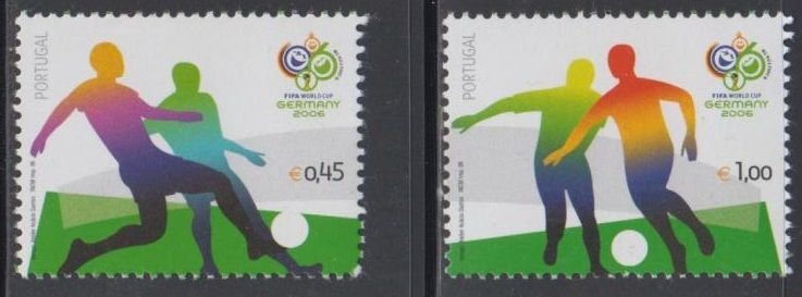 Portugal 2006 World Cup Soccer Tournament Stamps Set of 2 MNH