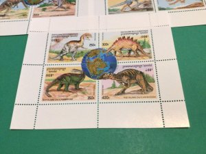 Planet Earth Dinosaurs  3 stamp sheets A20273