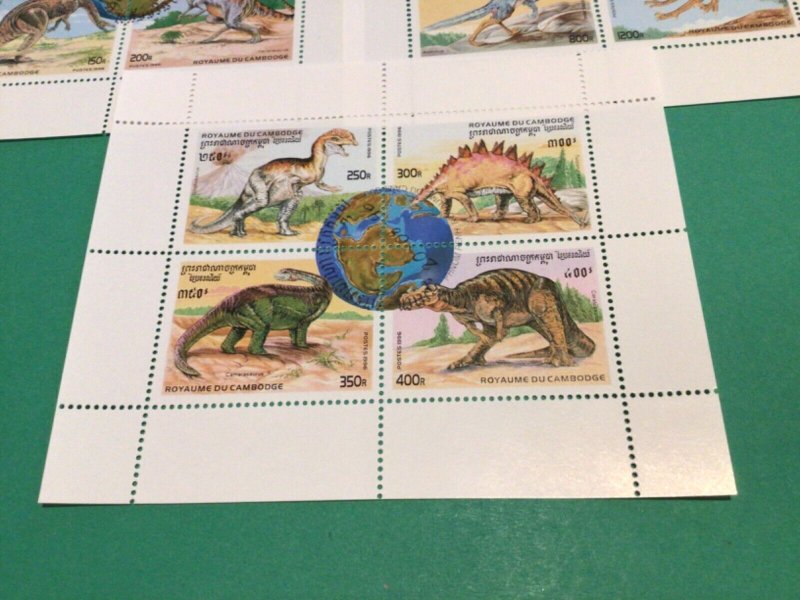Planet Earth Dinosaurs  3 stamp sheets A20273
