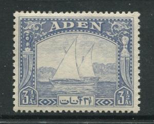 ADEN - Scott 7 - Dhow Issue - 1937- MNH - Single 3.1/2a Stamp