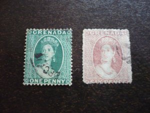 Stamps - Grenada - Scott# 3-4 - Used Part Set of 2 Stamps