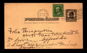 1909 Medical Times Pre-Printed Postal Card / Light Creasing Small Hole - L10764