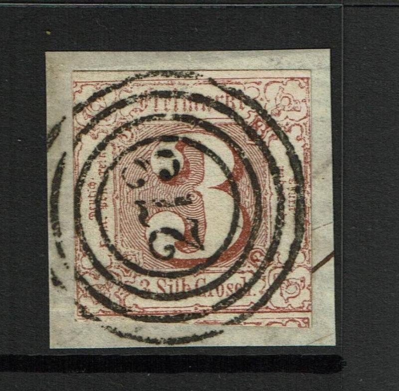 Thurn and Taxis SC# 12, Used, Hinge Rem (Noted Mi# 17), w/ 273 in Cancel - S3777