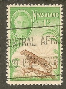 Nyasaland Protectorate    Scott 84   Leopard  Used