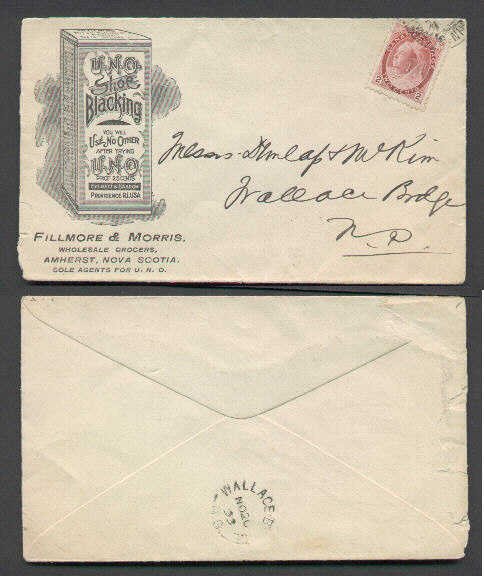 Canada-covers #3341 -  2c Numeral- partial St. John & Amherst RP