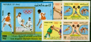 Iraq 1984 Olympic Games Set of 5 SG1628-MS1632 V.F MNH