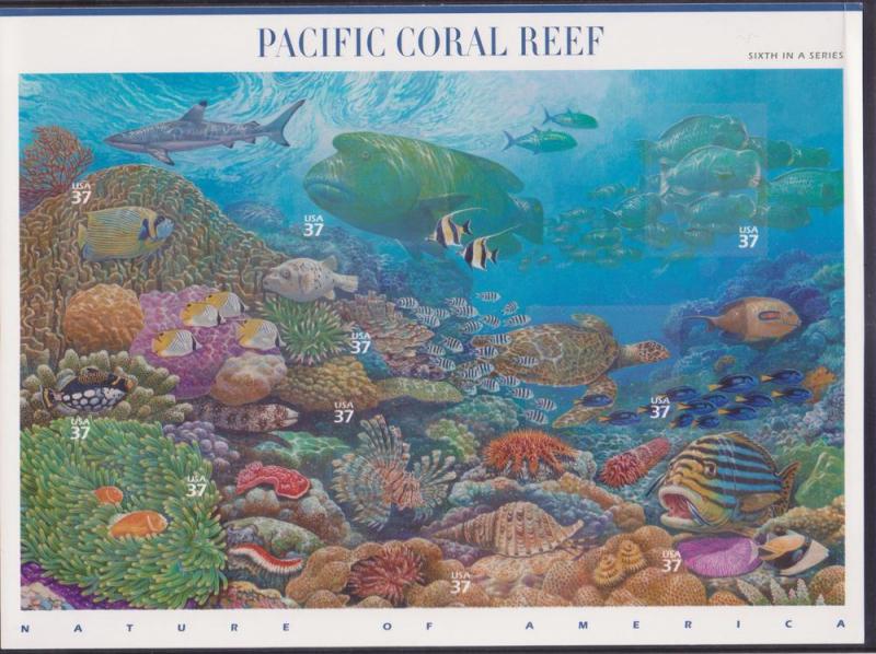 3831 a-j Pacific Coral Reef Nature of America MNH Singles