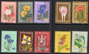 Thematic stamps ROMANIA 1959 MEDICINAL PLANTS 2682/91 used