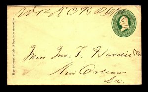 1800s W R T C RR Manuscript RPO Cover / Towle Unlisted - L22510