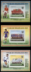 Swaziland 428-30 MNH Soccer Football