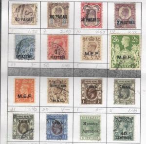 Ass't Great Britain Offices Abroad SC #1 #9 #271 #12 #59 #406 #14  used stamps 