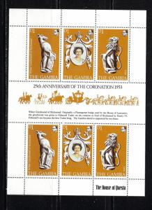 Gambia 380 MNH 1978 QEII Silver Jubilee sheet