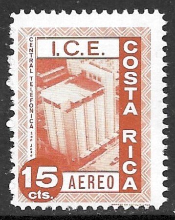 COSTA RICA 1967 15c ELECTRIFICATION Program Airmail Sc C439 MNH