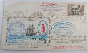 Signed Argentina cover Buenos Aires South Orkneys Antarctic Nordskold Expedition