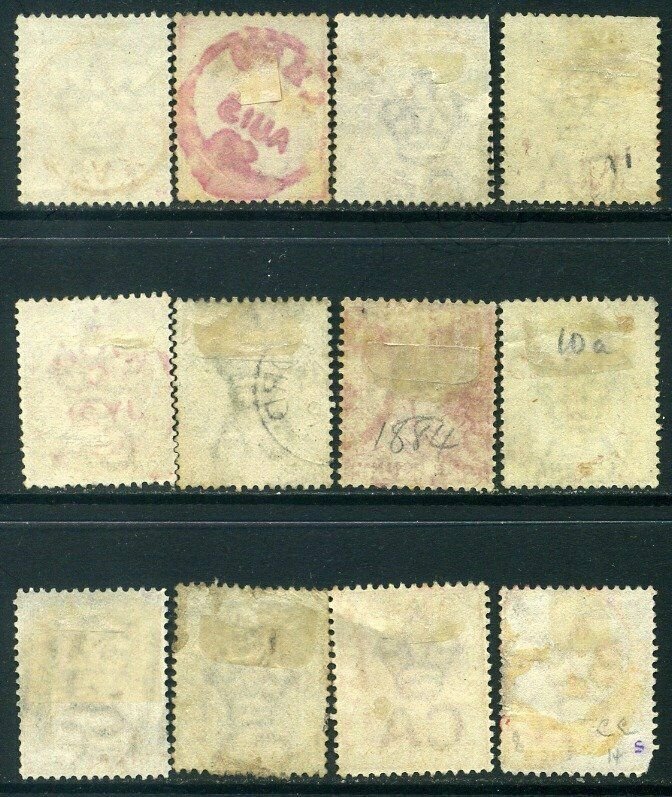 Gold Coast 1884 Lot x12 QV Used Postmarks - mixed