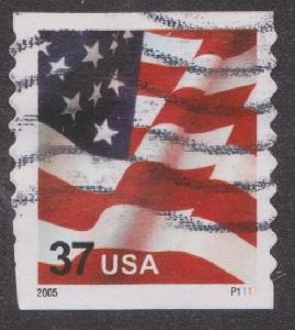 US #3633B Old Glory Used PNC Single plate #P1111