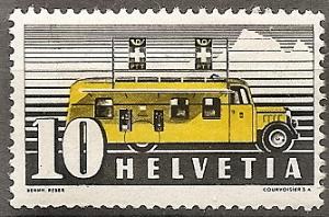 Switzerland  237 Mint OG 1937 Mobile Post Office