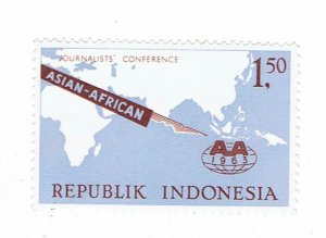 INDONESIA SCOTT#594 1963 ASIAN AFRICAN JOURNALIST CONFERENCE - MNH