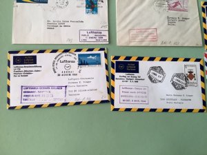 Airmail flight cover mixed world 9 items  Ref A1473