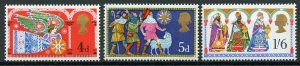 GB 1969 MNH Christmas Angels Shepherds Wise Men 3v Set Seasonal Stamps