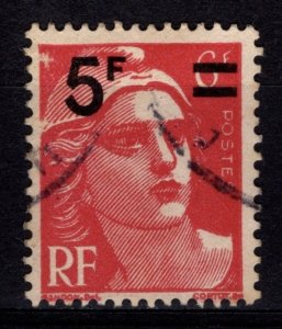 France 1949 Marianne Definitive, Surch. 5f on 6f [Used]