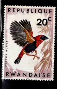 RWANDA Scott 239 MH* Colorful bird stamp