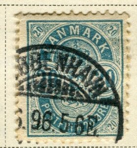 DENMARK; 1884-85 early classic issue used 20c. value