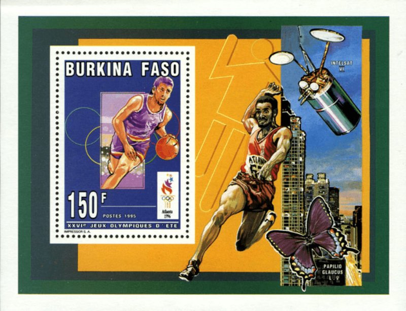 Burkina Faso 1996 Perf. Olympic Summer Games Atlanta 1996 Luxury Block N° 1357-1