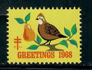 Christmas Seal from 1968 MNH Single