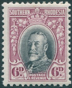 Southern Rhodesia 1933 6d black & magenta Perf 11½ SG20a unused