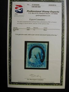 United States #8A with cert