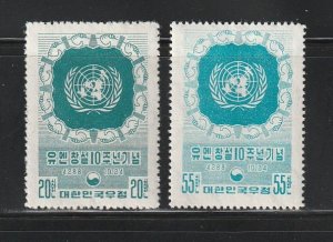 Korea 221-222 Set MH UN (B)