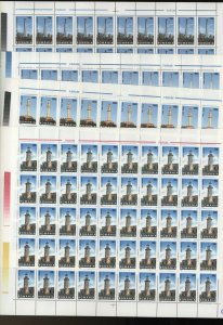 Romania 1998 Scott 4251-4254 MNH stamps full sheets Lighthouses navigation