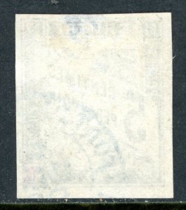 France 1884 Colony General Issues Postage Due 5¢ Black Imperf Sc #J5 VFU L38