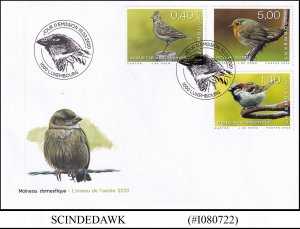 LUXEMBOURG - 2020 RARE BIRDS - 3V - FDC