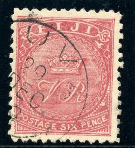 Fiji 1896 QV 6d dull rose very fine used. SG 57.