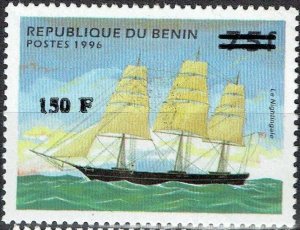 BENIN 2000 1261 150F €100 LE NIGHTINGATE SHIP BOAT OVERPRINT OVERLOAD MNH-