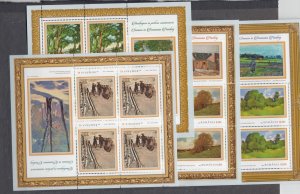 ROMANIA 2022 STAMPS PAINTINGS SEASONS ART MNH LABELS POST SHEET