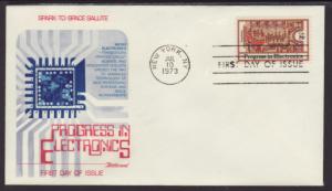 US 1501 Electronics 1973 Fleetwood U/A FDC