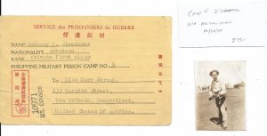 U.S. P.O.W. Philippines Military Prison Camp #4 to New Britain, CT 1943 (C4888)