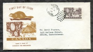 h371 - Canada 1950 FDC Cover. Fur Trade. Beaver