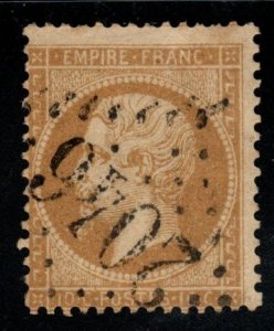 FRANCE Scott 25 Used Emperor Napoleon III stamp