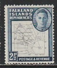 1949 Falkland Islands - Sc 1L13 - MNH VF - 1 single - Map