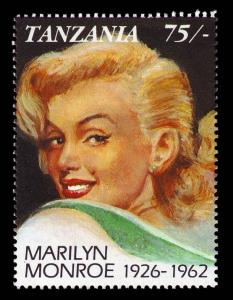 Tanzania SG#1110 Mint - 1992 75s - Marilyn Monroe