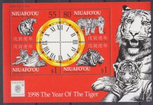 1998 Niuafo'ou 335-338/B21 Chinese calendar - Year of the Tiger 8,50 €