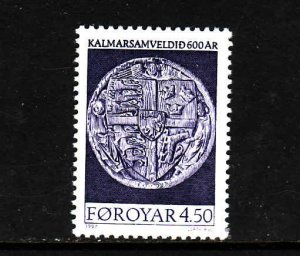 Faroe Is.-Sc#323-unused NH set-Kalmar Union anniversary-1