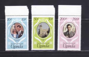 Uganda 314-316 Set MNH Royal Wedding