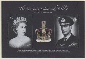 Jersey 2012, 'Diamond Jubilee' , Miniature Sheet. ,unmounted mint NHM